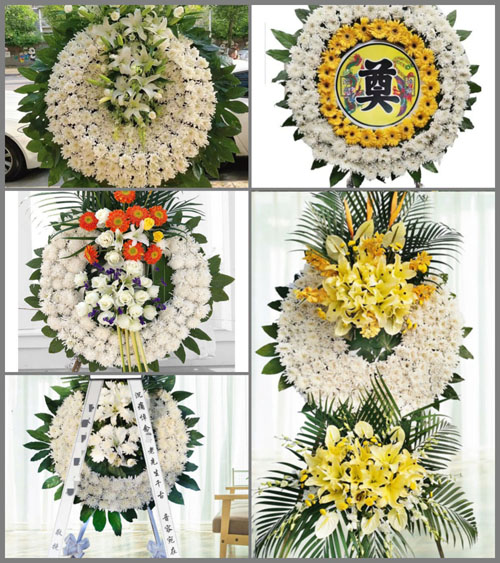 湖北襄阳市谷城县庙滩镇汪家洲村花圈速递